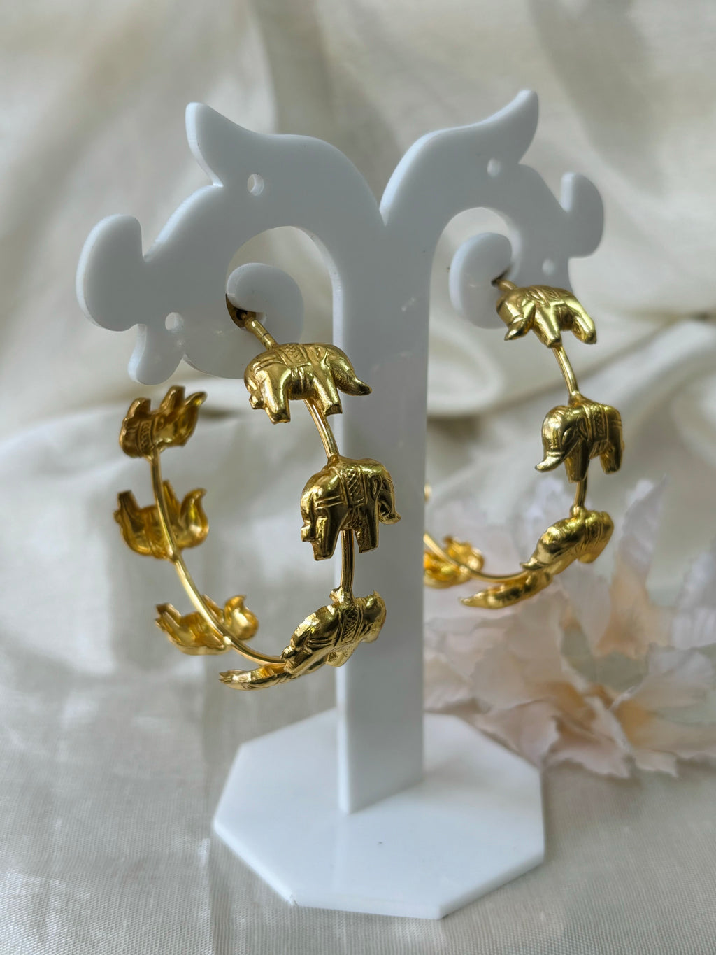 Elephant Hoop Earring