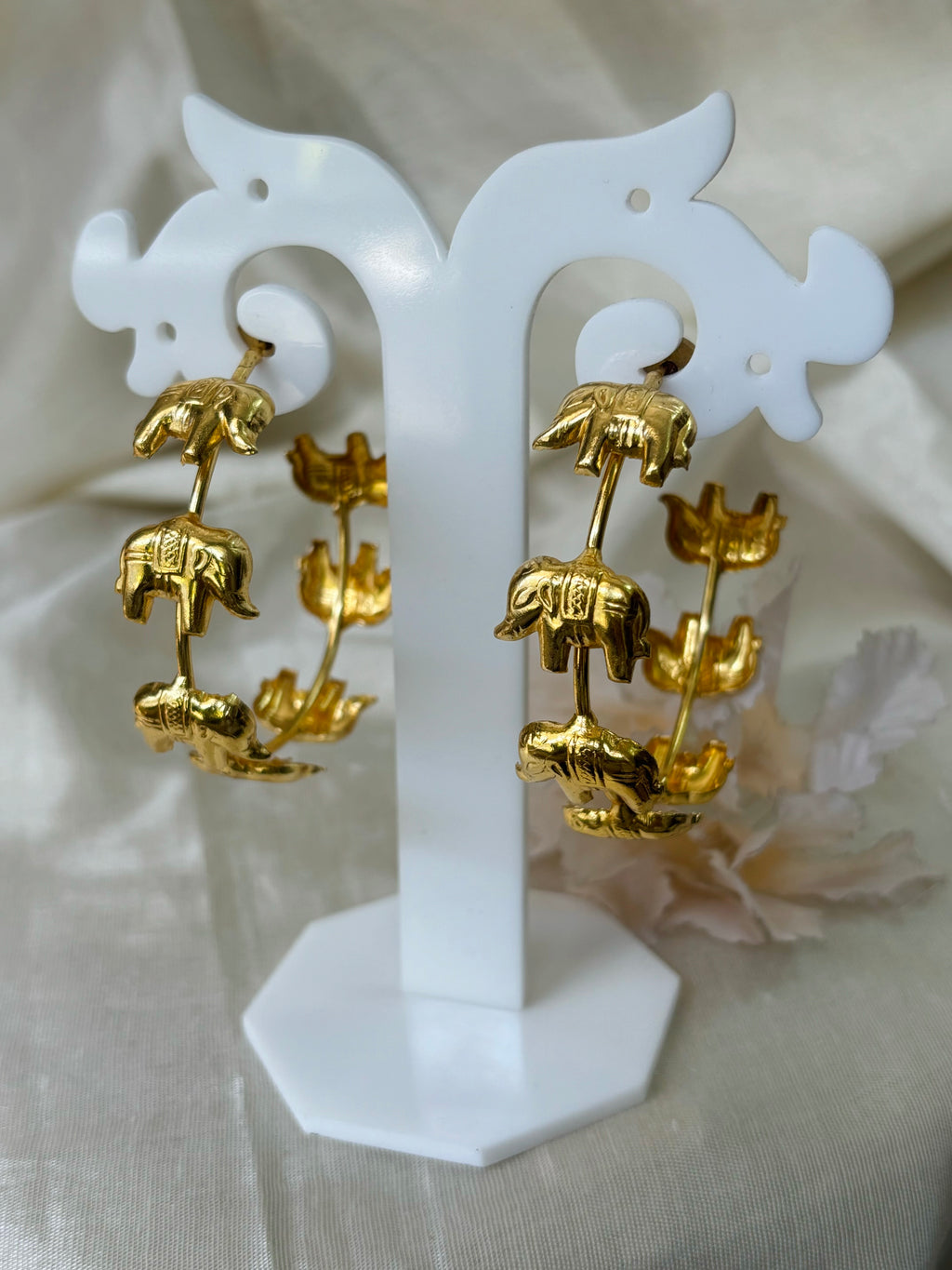 Elephant Hoop Earring