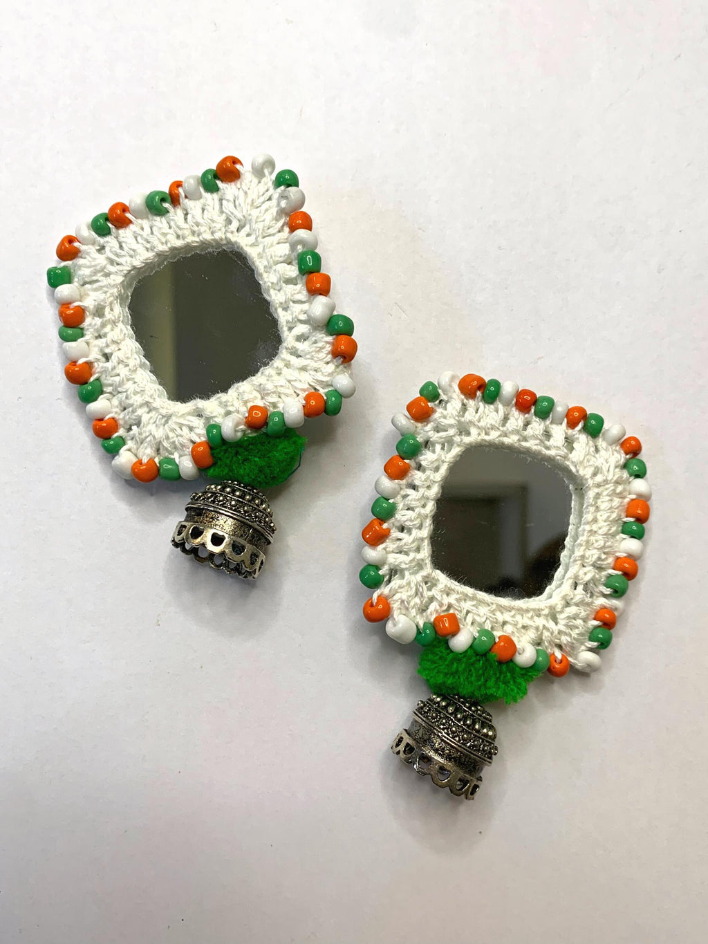 White Square Mirror Tiranga