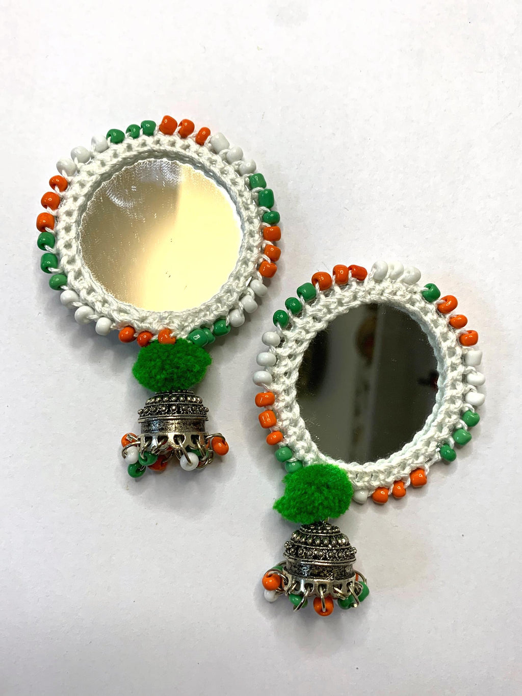 White Round Mirror Tiranga