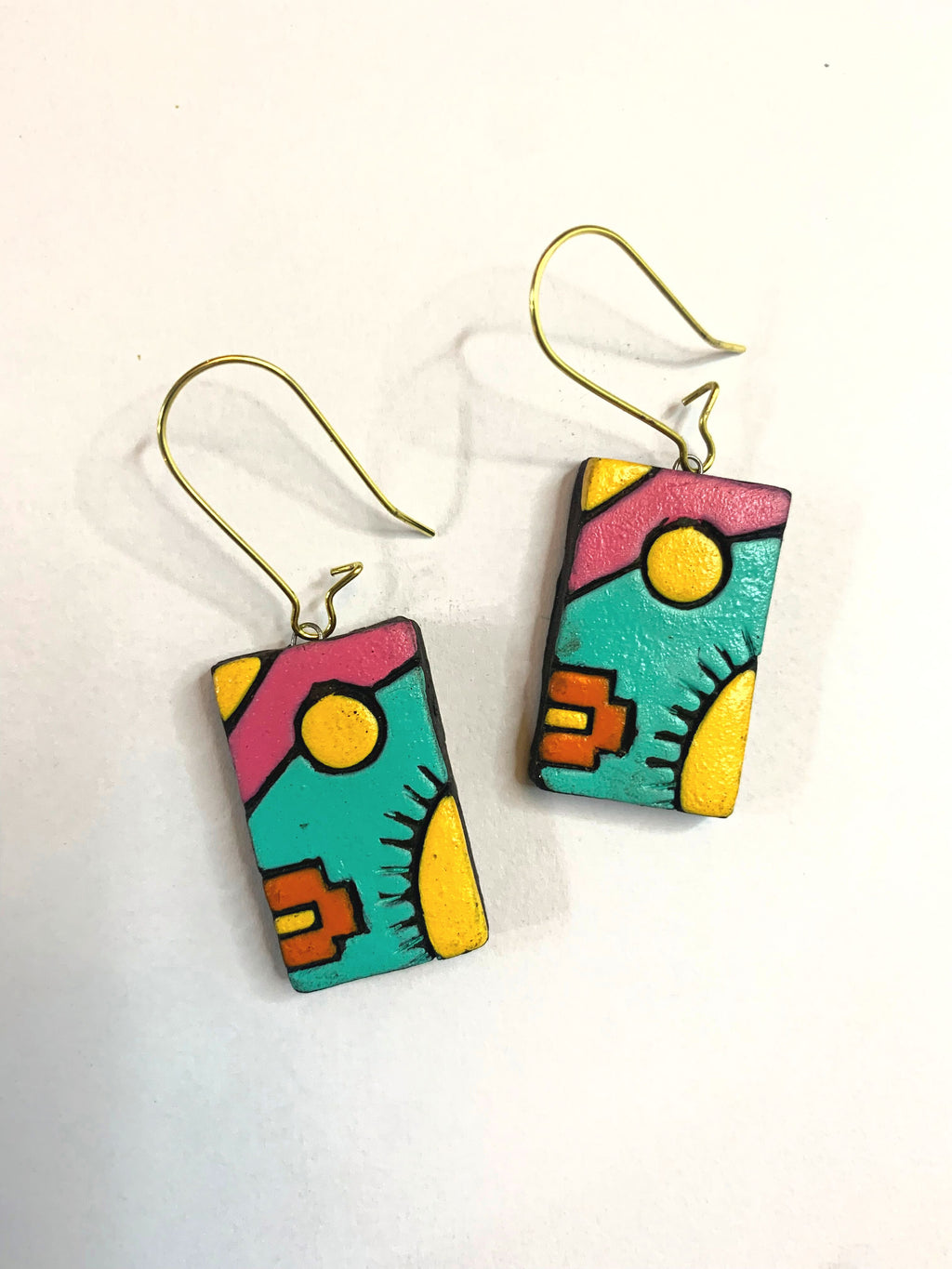 Rangin Rectangle Terracotta Earrings