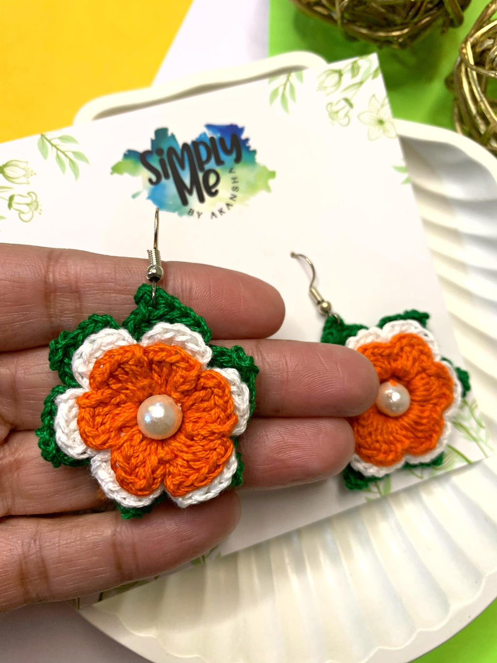 Tiranga Phool Earring