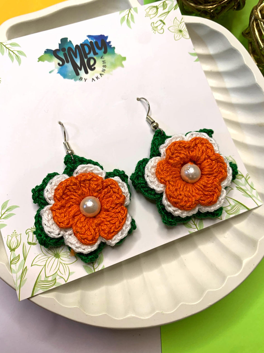 Tiranga Phool Earring