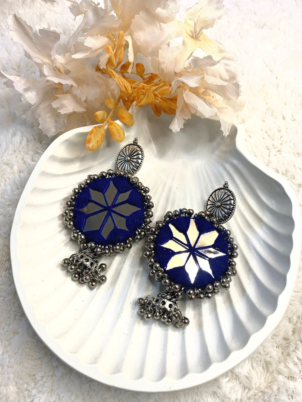 Blue Mirror Jhumki