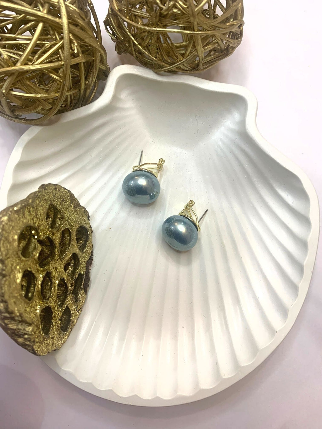 Blue Pearl Studs