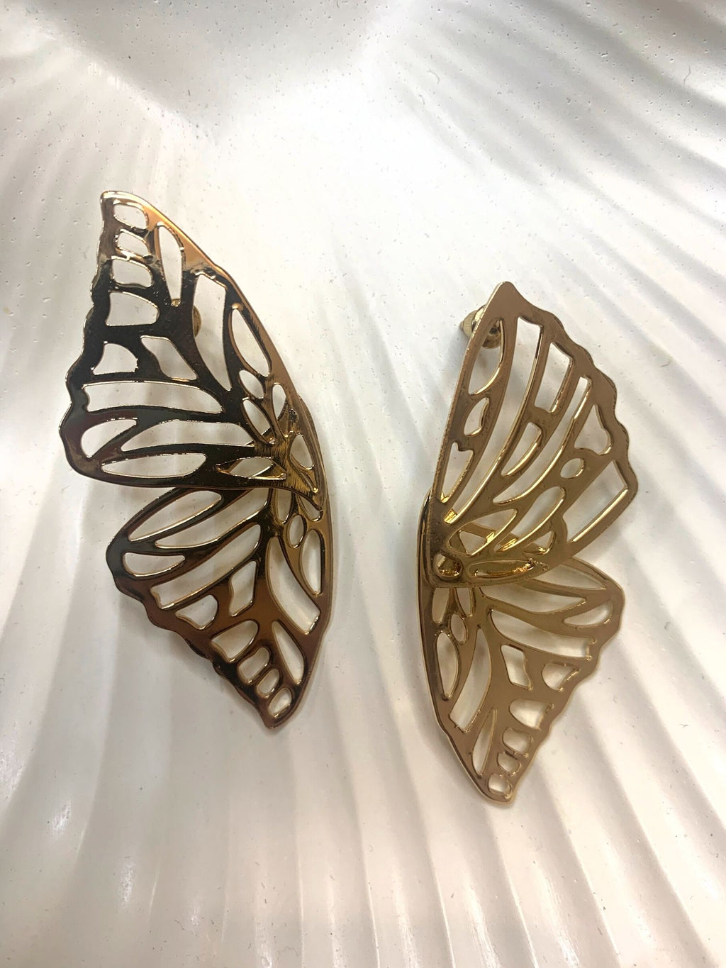 Golden Butterfly Studs