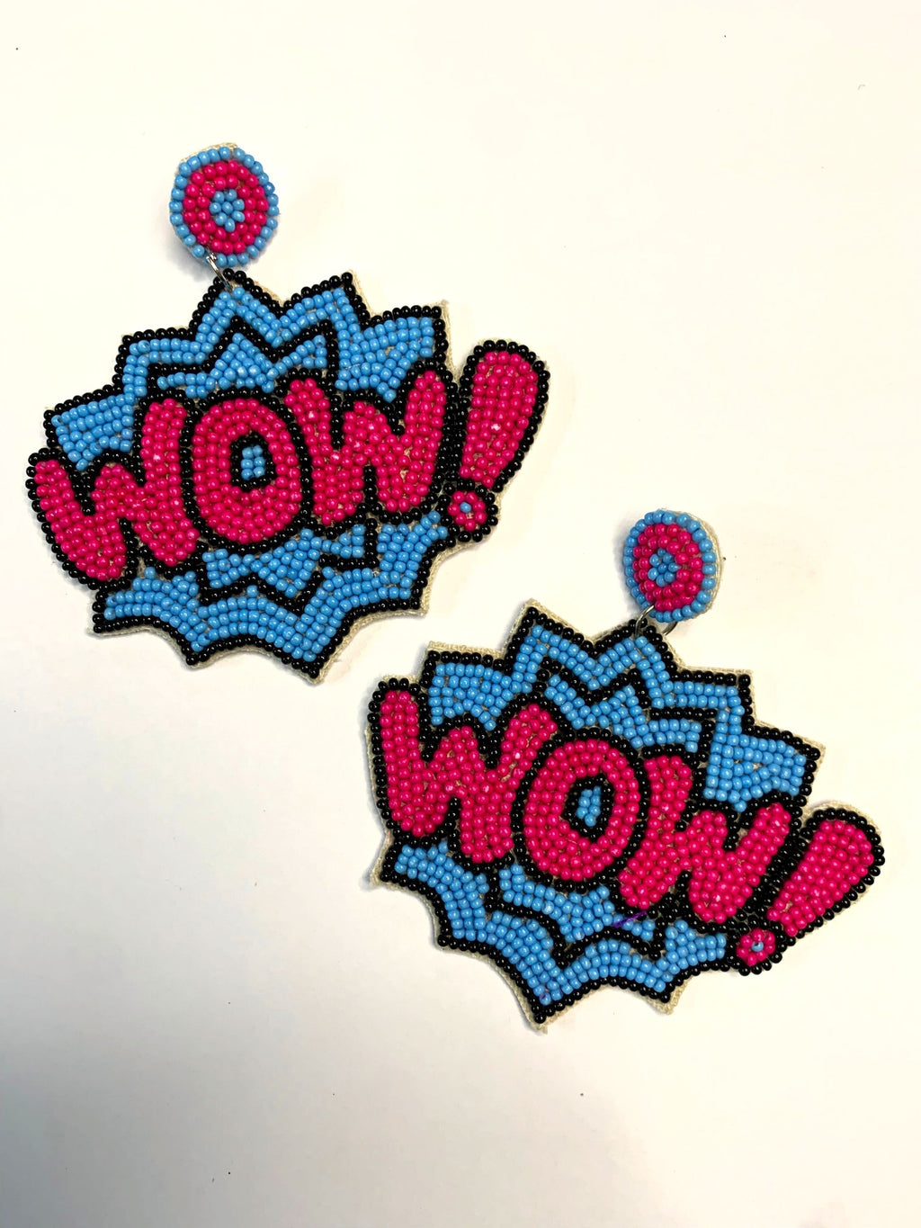 WoW Earrings (Pink And Blue)